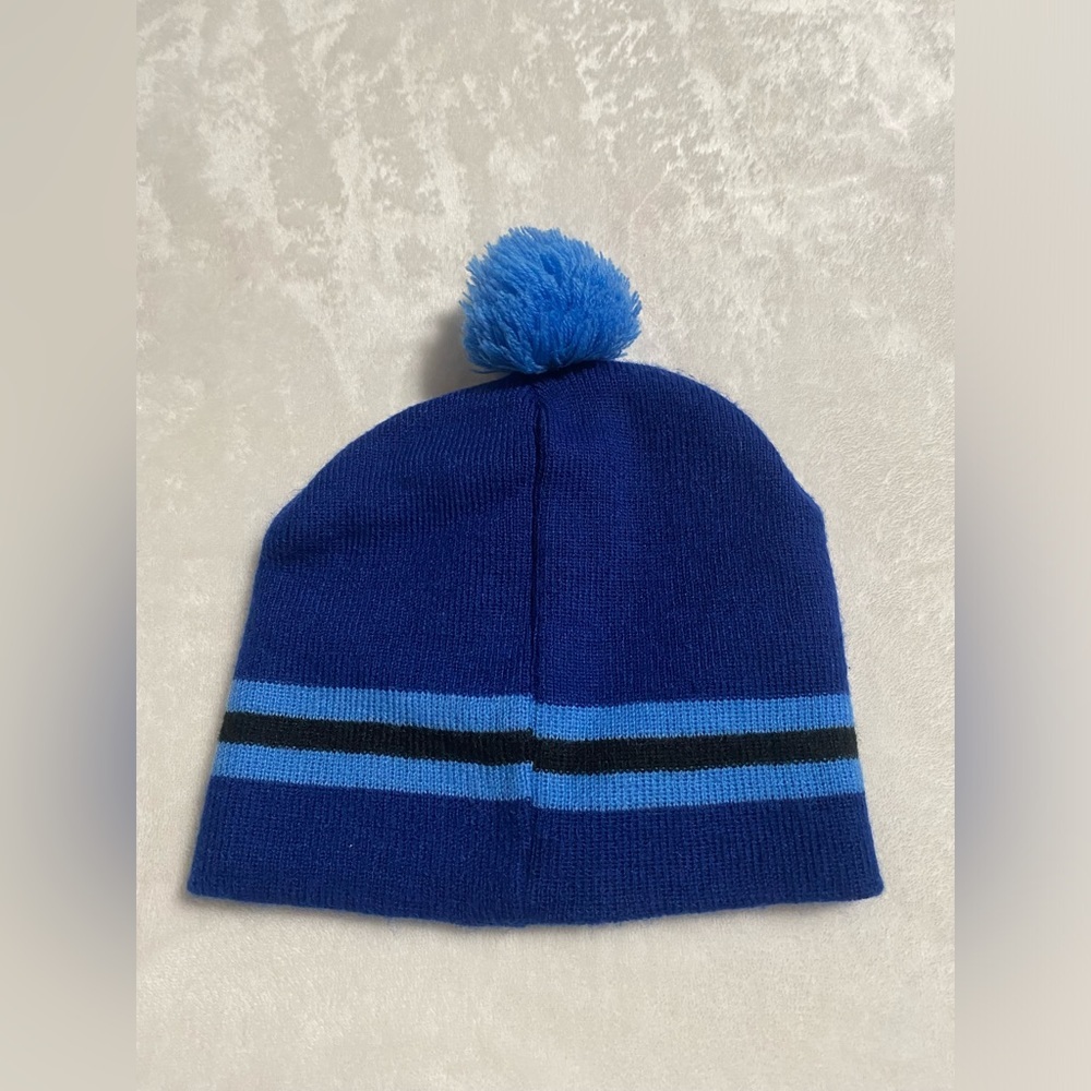 Batman Beanie Hat Boys One Size Blue And Black Logo  Youth Kids - Picture 2 of 4